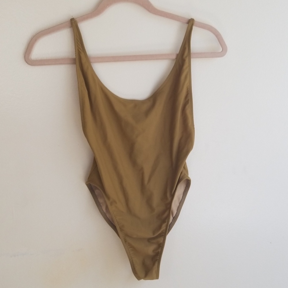 Olive high hipped one piece